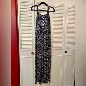 Kaleigh Floral Maxi Dress blue floral long sleeveless women’s M
